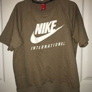 Nike international tan t-shirt